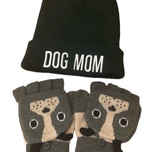 Dog mom beanie and smitten set(FINAL SALE)